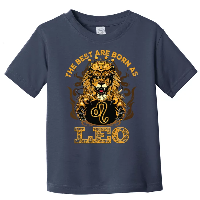 Lion Graphic Art July August Birthday Design Leo Zodiac Sign Toddler T-Shirt