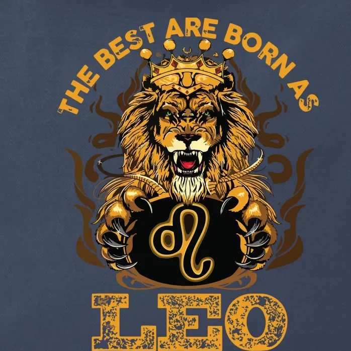 Lion Graphic Art July August Birthday Design Leo Zodiac Sign Zip Tote Bag