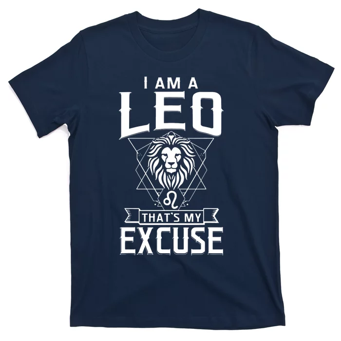 Lion Graphic Art July August Birthday Gifts Leo Zodiac Sign T-Shirt