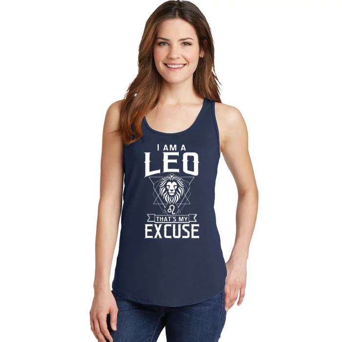 Lion Graphic Art July August Birthday Gifts Leo Zodiac Sign Ladies Essential Tank