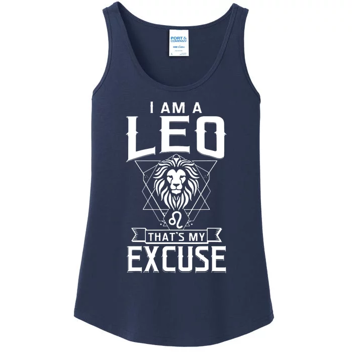 Lion Graphic Art July August Birthday Gifts Leo Zodiac Sign Ladies Essential Tank