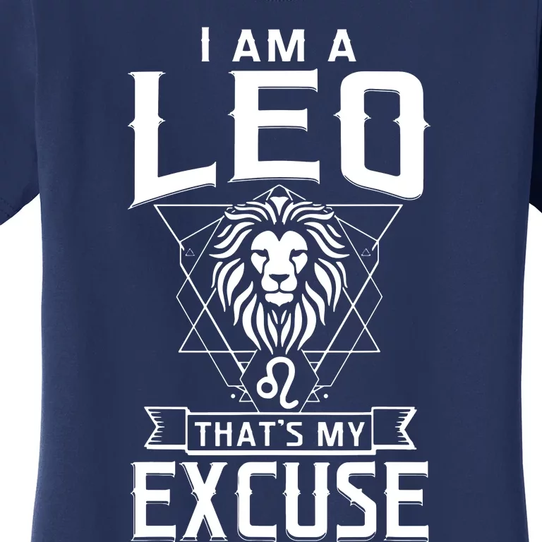 Lion Graphic Art July August Birthday Gifts Leo Zodiac Sign Women's T-Shirt