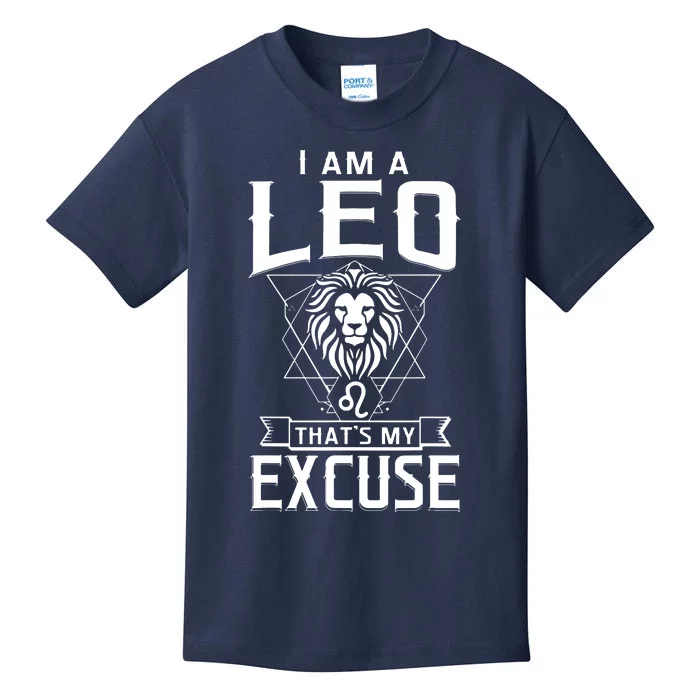 Lion Graphic Art July August Birthday Gifts Leo Zodiac Sign Kids T-Shirt