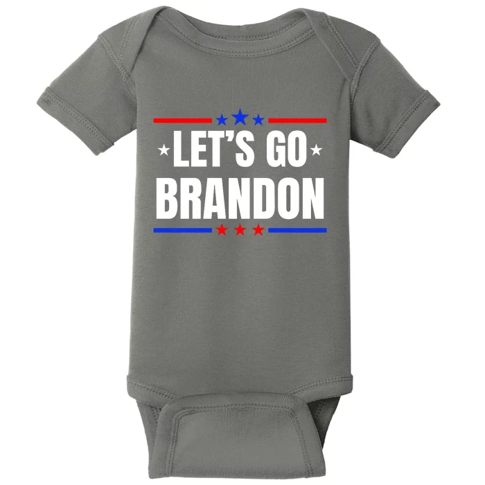 Lets Go Brandon Machado Stars And Strips LGB Baby Bodysuit