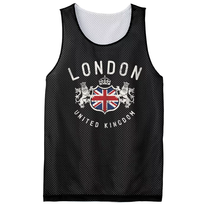 London Great Britain Vintage Crown Gift Mesh Reversible Basketball Jersey Tank