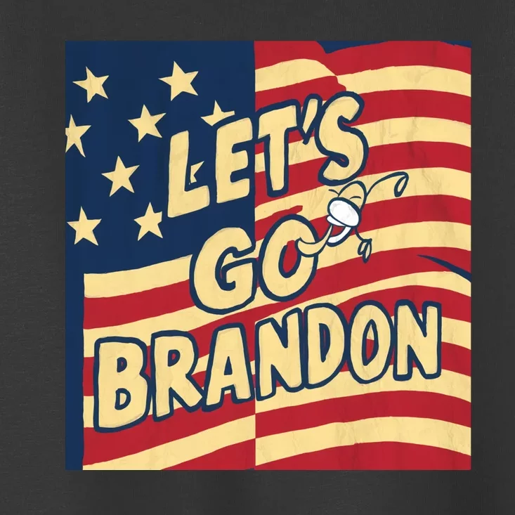 Let’S Go Brandon Conservative Us Flag Gift Toddler T-Shirt