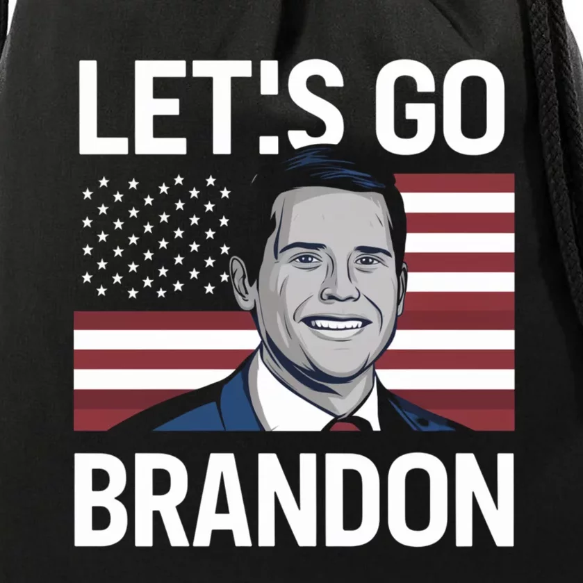 Let’S Go Brandon Conservative Us Flag Gift Drawstring Bag