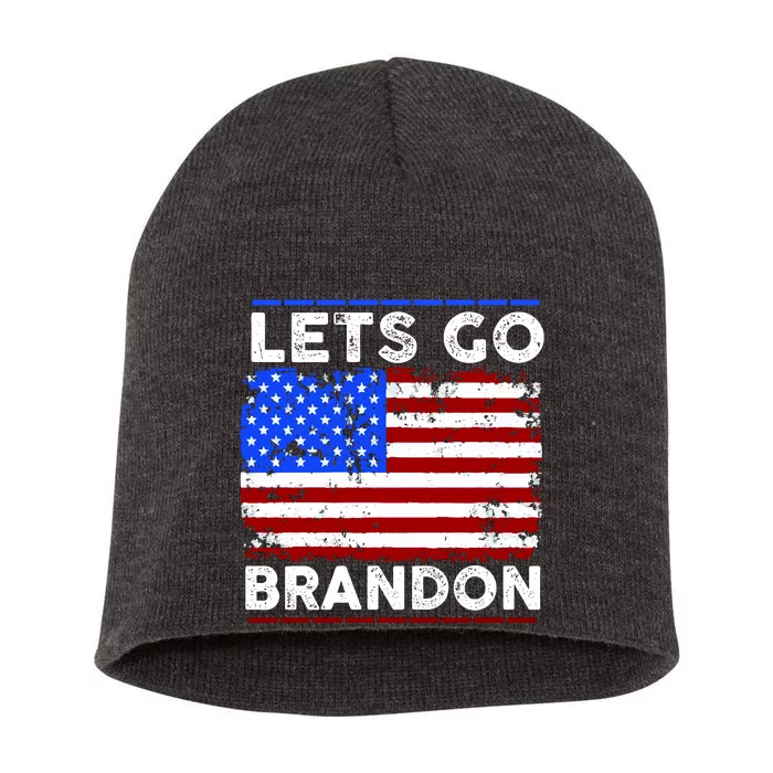 Lets Go Brandon USA Flag LGB United States Short Acrylic Beanie