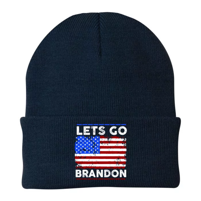 Lets Go Brandon USA Flag LGB United States Knit Cap Winter Beanie