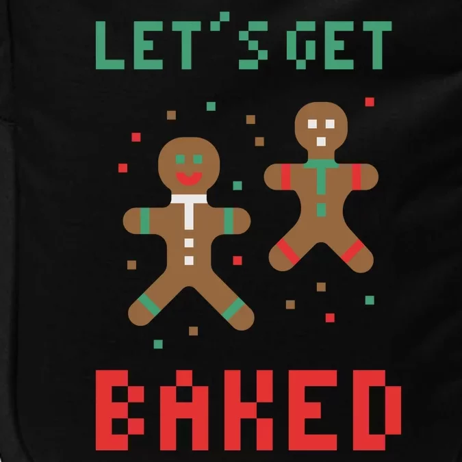 Let's Get Baked Gingerbread Cookie Funny Christmas Impact Tech Backpack