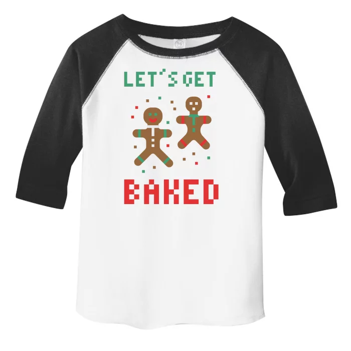 Let's Get Baked Gingerbread Cookie Funny Christmas Toddler Fine Jersey T-Shirt