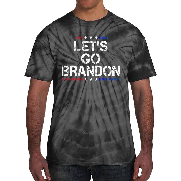 LetS Go Brandon Conservative Us Flag Tie-Dye T-Shirt