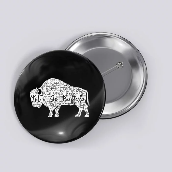 Lets Go Buffalo New York Buffalo Sports Fan Buffalo Button