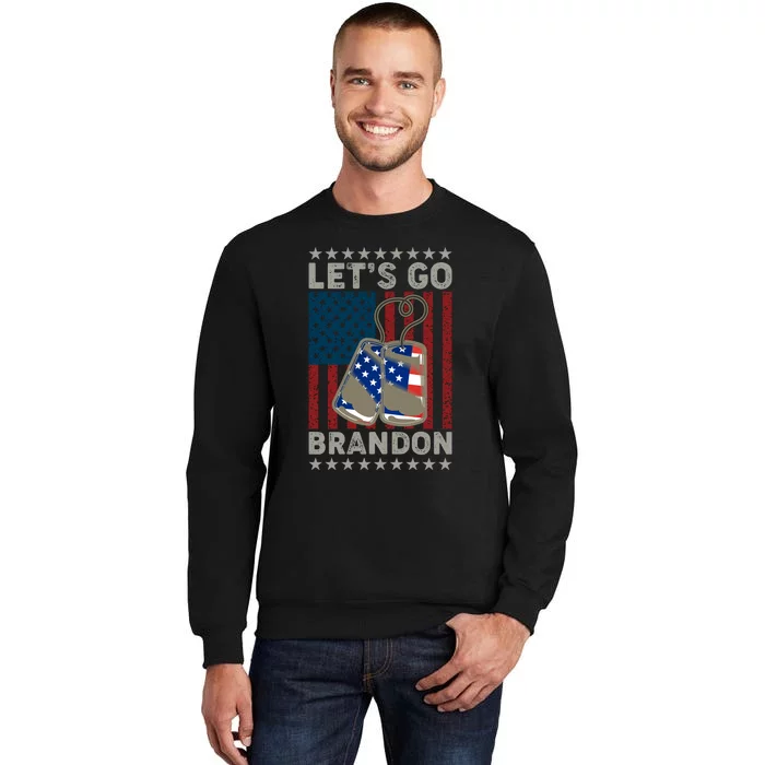 Lets Go Brandon Funny Anti Biden Us Flag Tall Sweatshirt