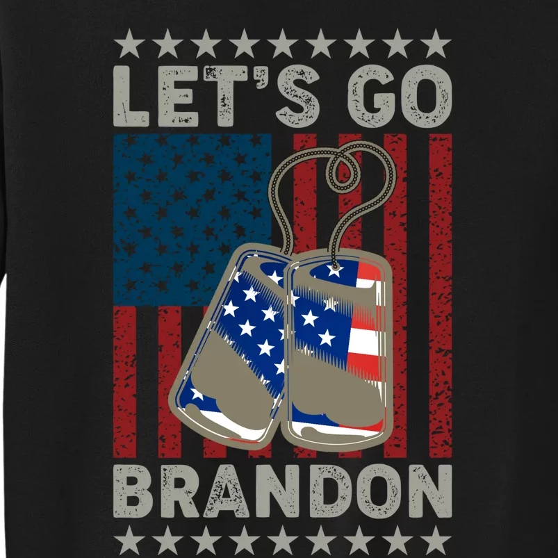 Lets Go Brandon Funny Anti Biden Us Flag Tall Sweatshirt