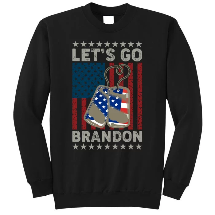 Lets Go Brandon Funny Anti Biden Us Flag Tall Sweatshirt