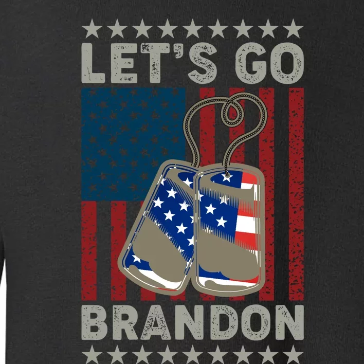 Lets Go Brandon Funny Anti Biden Us Flag Toddler Sweatshirt