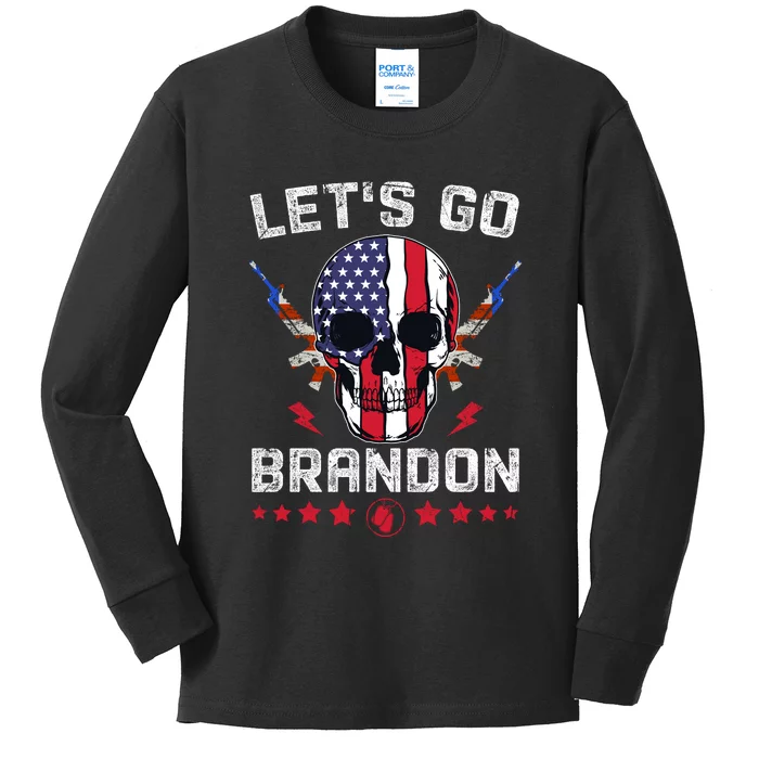 Let's Go Brandon 4th Of July Kids Long Sleeve Shirt