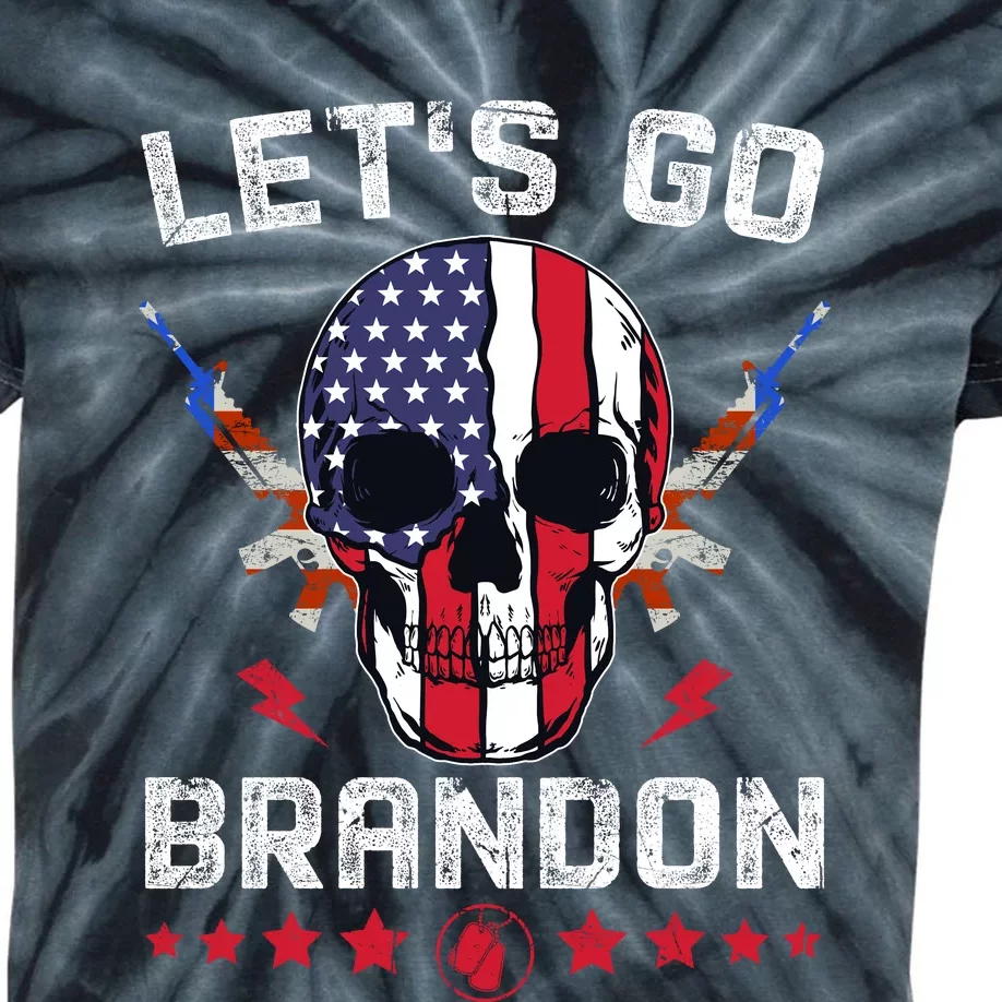 Let's Go Brandon 4th Of July Kids Tie-Dye T-Shirt