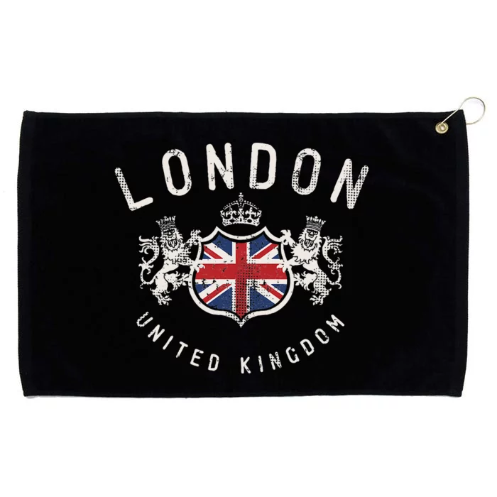 London Great Britain Vintage Crown Flag Grommeted Golf Towel