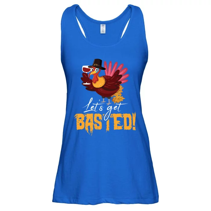 LetS Get Basted Happy Thanksgiving Funny Turkey Day Gift Ladies Essential Flowy Tank