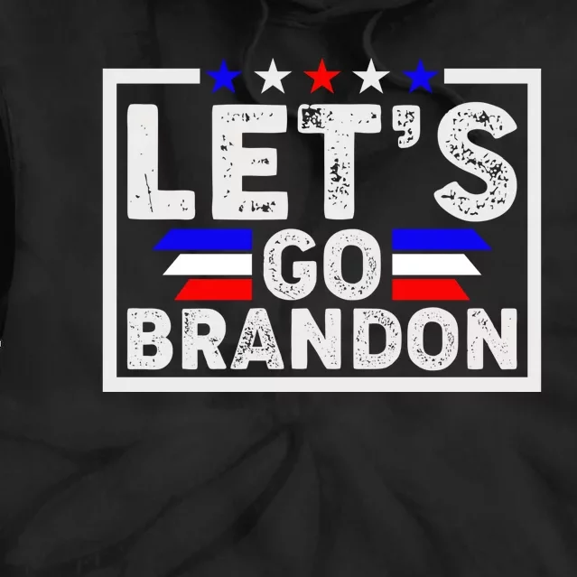 Lets Go Brandon Funny Anti Biden Us Flag Tie Dye Hoodie