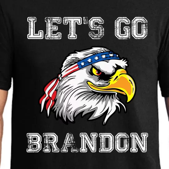 Let's Go Brandon Impeach President Funny Costume Eagle American Flag Pajama Set