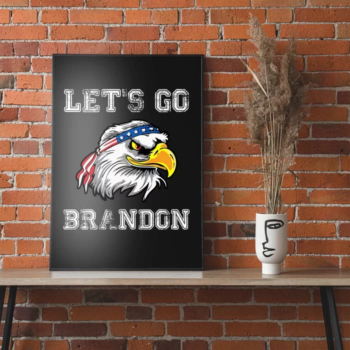 Let's Go Brandon Impeach President Funny Costume Eagle American Flag Poster