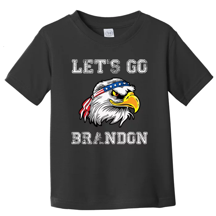 Let's Go Brandon Impeach President Funny Costume Eagle American Flag Toddler  T-Shirt