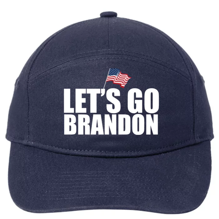 Let's Go Brandon Waving American Flag 7-Panel Snapback Hat