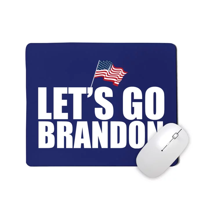 Let's Go Brandon Waving American Flag Mousepad