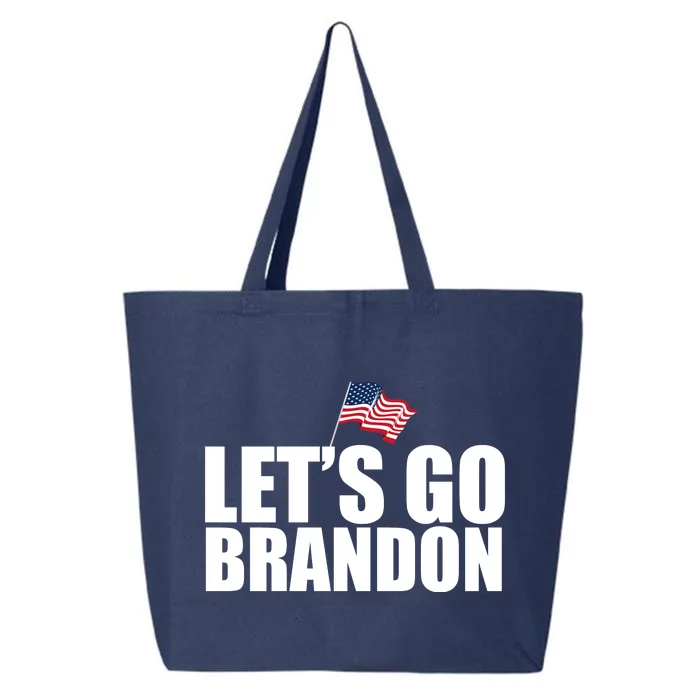 Let's Go Brandon Waving American Flag 25L Jumbo Tote