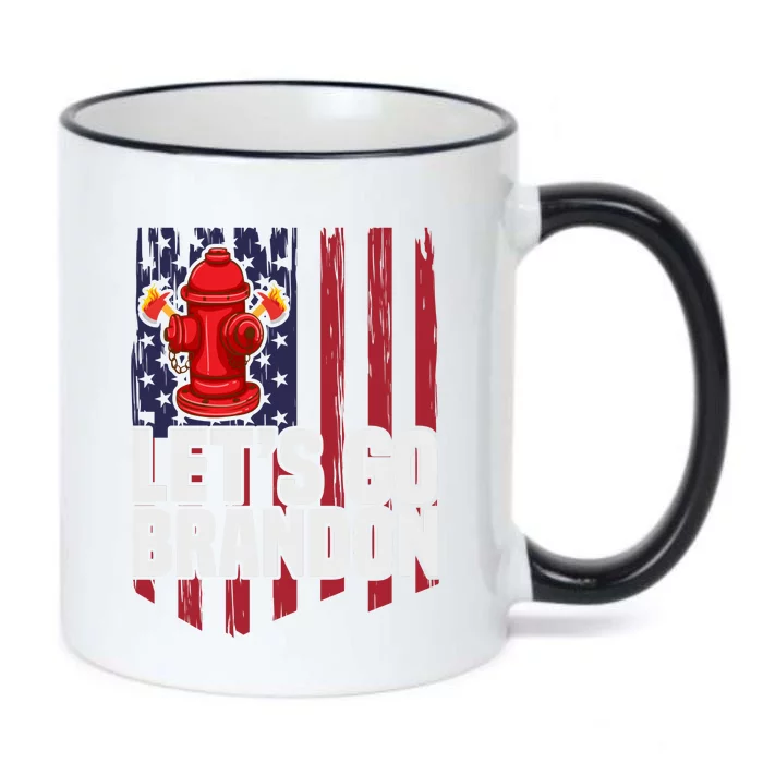 Lets Go Brandon Funny Anti Biden Us Flag Black Color Changing Mug