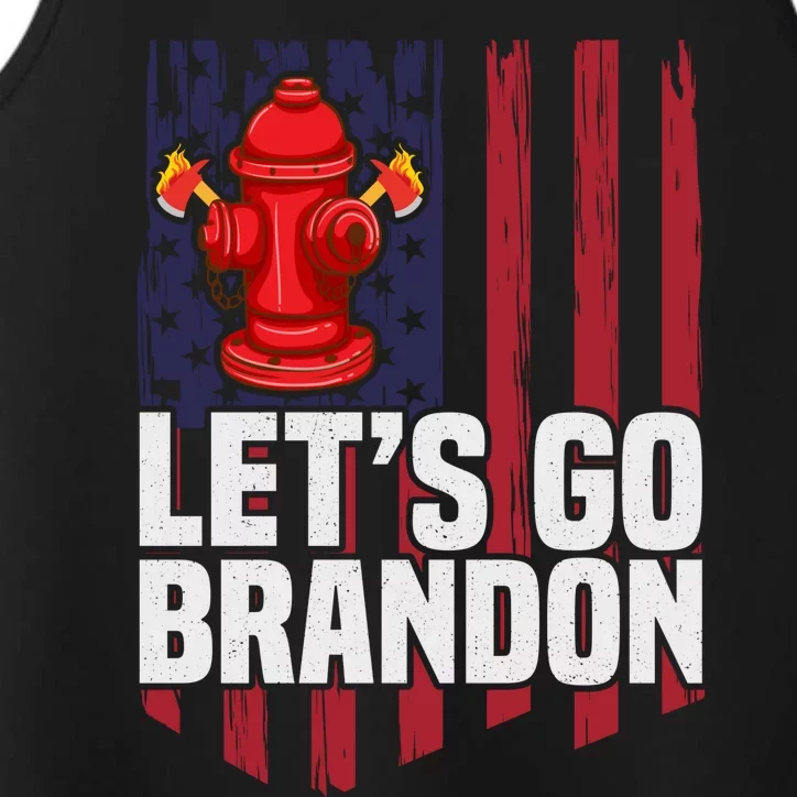 Lets Go Brandon Funny Anti Biden Us Flag Performance Tank