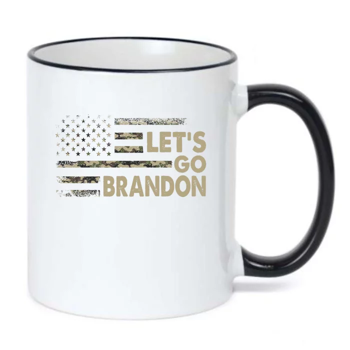 Lets Go Brandon Funny Anti Biden Us Flag Black Color Changing Mug