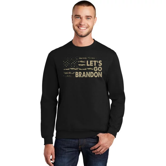 Lets Go Brandon Funny Anti Biden Us Flag Sweatshirt