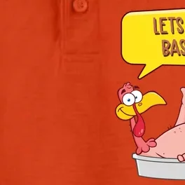 Lets Get Basted Funny Thanksgiving Turkey Dry Zone Grid Performance Polo