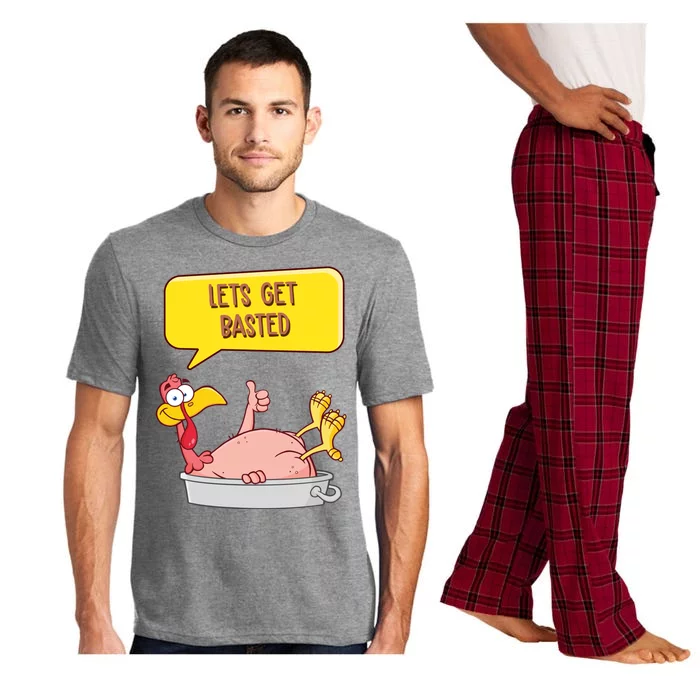 Lets Get Basted Funny Thanksgiving Turkey Pajama Set