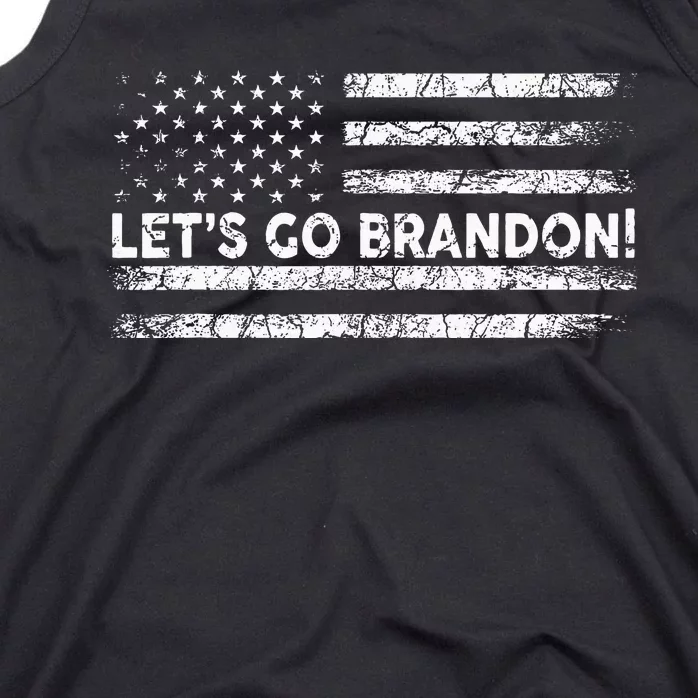 LetS Go Brandon Joe Biden Chant Impeach Biden Usa Flag Tank Top