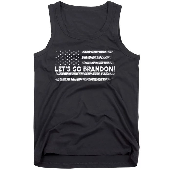 LetS Go Brandon Joe Biden Chant Impeach Biden Usa Flag Tank Top