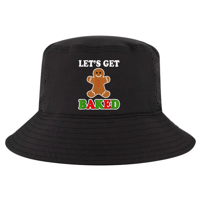 Let's Get Baked Funny Christmas Gingerbread Cookie Shirt Cool Comfort Performance Bucket Hat