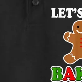 Let's Get Baked Funny Christmas Gingerbread Cookie Shirt Dry Zone Grid Performance Polo