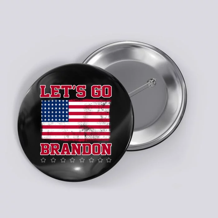 Let's Go Brandon Vintage American Flag Button