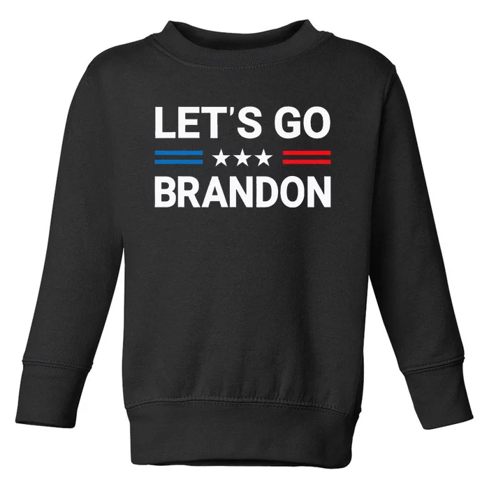 LetS Go Brandon Us Flag Toddler Sweatshirt