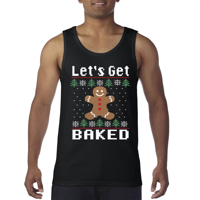 Lets Get Baked Funny Jumper Ugly Christmas Sweater Tank Top