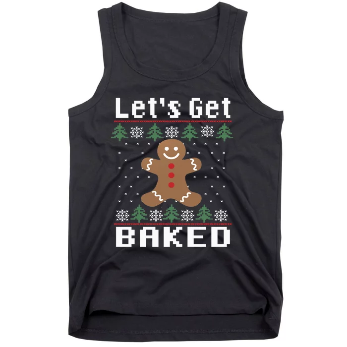 Lets Get Baked Funny Jumper Ugly Christmas Sweater Tank Top