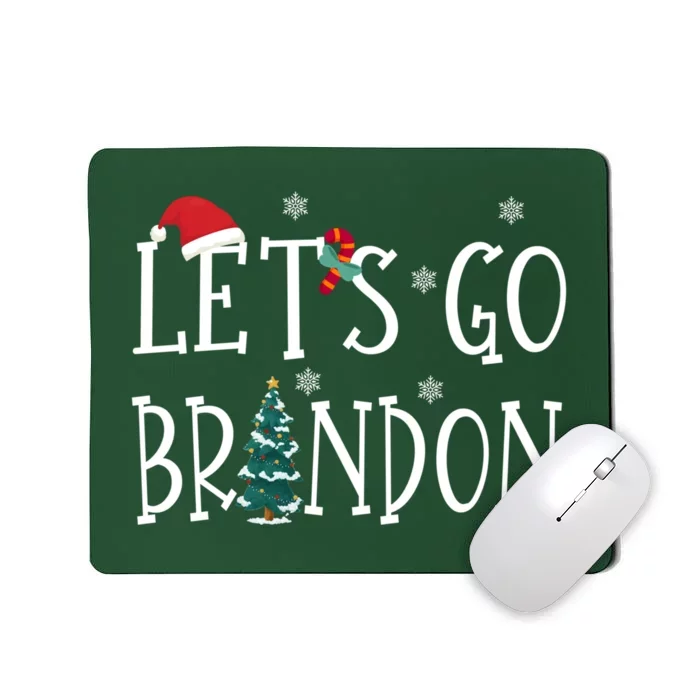 Let's Go Braden Brandon Conservative Anti Liberal Santa Hat Mousepad