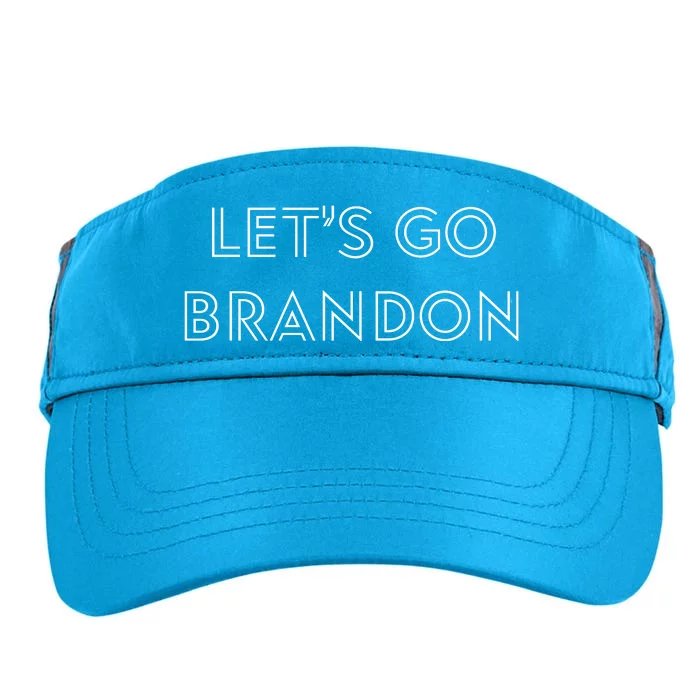 Lets Go Brandon Retro Font Adult Drive Performance Visor