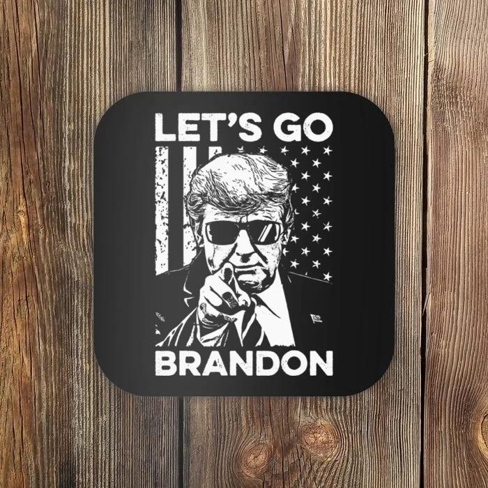 Let’s Go Brandon Conservative USA Flag Funny Donal Trump Coaster