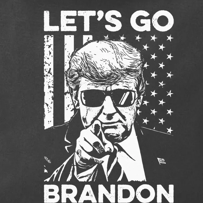 Let’s Go Brandon Conservative USA Flag Funny Donal Trump Zip Tote Bag